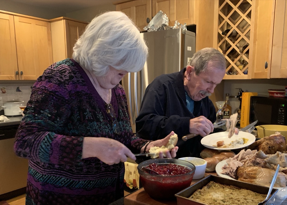 Mom and Dad — holiday plates